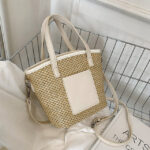 Basttasche strandtasche - Weiß