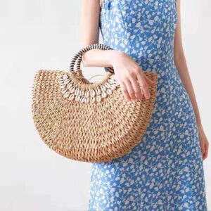 Große strandtasche korb - Weiß