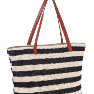 Große strandtasche mit reißverschluss - White stripe