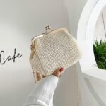 Korbtasche klein - Weiß, 18cmx13cmx5cm