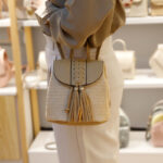 Korbtasche mit lederhenkel