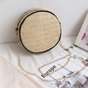 Korbtasche zum umhängen - Schwarz, 19x6x19cm