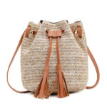 Raffia tasche - Braun