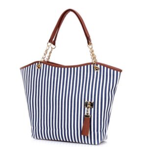 Strandtasche gestreift - Blau