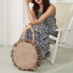 Strandtasche stroh rund