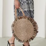 Strandtasche stroh rund