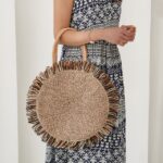 Strandtasche stroh rund