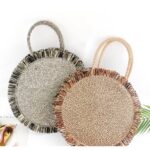Strandtasche stroh rund