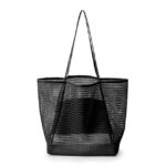 Strandtasche transparent - Schwarz