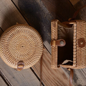 Stroh korbtasche